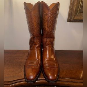 Mens Lucchese Cowboy Boots (Honey Brown) Size 9D
